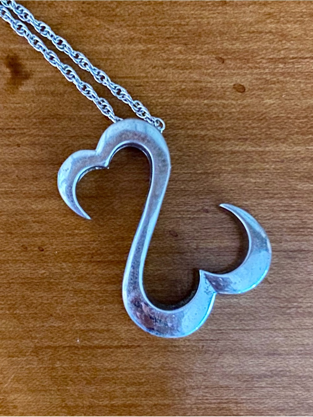 Jane Seymour Sterling Silver Open Heart Pendant with 18” Sterling Chain